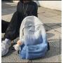 HR250 Junior High School Student Backpack Female Graffiti Gradual Personality Trend Ins Backpack Canvas Backpack Anti Splashing