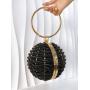 High quality Bridal Clutch Rhinestone Ball Shape Evening Bags Wedding Handbag Metal Evening Bags With Chains Decoration
