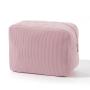 2022 New Trends Eco Friendly Corduroy Makeup Bags Women's Pink Toiletry Pouch Best DIY Cosmetic Gift Bags