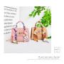Women's Autumn New Silk Scarf Handbag Pu Leather Solid Color Shoulder Bag Chain Lock Small Square Bag