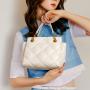 2024 Soft Pu Vegan Leather Quilted Bag Women's New Large Capacity Concave Convex Texture Crossbody Handbag