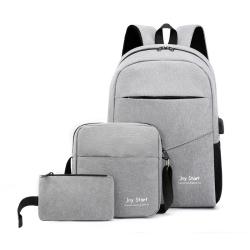 SC013 Multifunctional Fashion Business Travel Three-Piece Set School Backpack USB Charging Student Computer Backpack Laptop bag