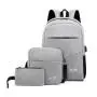 SC013 Multifunctional Fashion Business Travel Three-Piece Set School Backpack USB Charging Student Computer Backpack Laptop bag