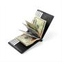 Men slim purse rfid blocking real leather card holder wallet for men minimalist design