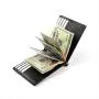 Men slim purse rfid blocking real leather card holder wallet for men minimalist design