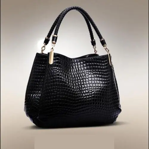Women's Shoulder Bag High-capacity Handbag European and American Crocodile Pattern Trend Pu Handbag Tote Bag for Women