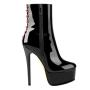 2023 New Design Custom Ties Botas Para Mujer Round Toe Side Zip Stiletto High Heel Platform Boots Women Fashion Ankle Booties