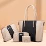 2023 New European And American Fashion Casual Women's Bag Trend Color Matching Four Piece Handbag Large Capacity Shoulder Bag