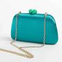 Wholesale metal chain shoulder bag women satin clutch bag ladies evening bags handbags
