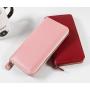 ZR419 Fashion Versatile Woman Long Wallet Lattice Card Holder Case Girl  Purse Female Money Clip Billfold Zipper PU Leather