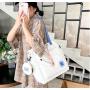 2022 Fashion Lady Designer Bags Large Pure Color Nylon Tote Handbag for Women Roomy Capacity Shoulder Messenger Student