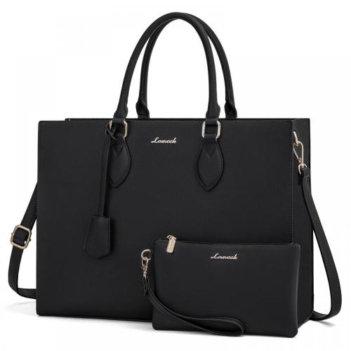 LOVEVOOK luxury oversize large capacity tote bag briefcase bag for office lady laptop shoulder bags PU leather purse for women