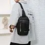 Customized Luxury Designer Mobile Cell Phone Usb Charging Sport Male Crossbody Chest Bag With Logo