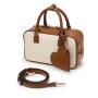Factory wholesale  PU Leather Frame Crossbody Bag Retro Fashion Canvas Women Handbag