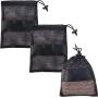 Wholesale Custom Logo Durable Black Drawstring Nylon Mesh Bag Gym Travel Sports Luggage Storage Net Bag