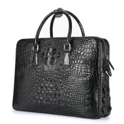 Sacoche Homme Real Crocodile Skin Leather Designer Classic Durable Laptop Business Briefcase Mens Side Messenger Shoulder Bags