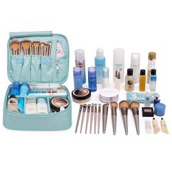 Travel Makeup Cosmetic Case Storage Bag Cosmetic Bag Portable Artist Storage Bag with Adjustable Dividers for Cosmetics Makeup