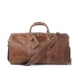 XL309 Genuine Leather Durable Duffle Bag Casual Large Capacity Travel Bag Lightweight Anti Water Handbag Customized Logo