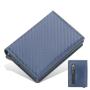 OEP004 Custom Short Card Holder Rfid Blocking Carbon Fiber Card Holder Pop Up Wallet Credit Card Holder for Men and Women