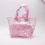 Keymay Factory Custom High Quality Women Summer Waterproof Pvc Clear Travel Bag Transparent Tote Bag Handbags Beach Bag