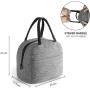 Gelory Simple Style Durable Insulated Leakproof Thermal Tote Lunch Bag For School Office Outside Picnic Polyester Lunch Bags