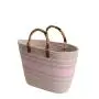 Striped Large Capacity Cotton Woven New Bamboo French Retro Straw Portable Beach Women'S Bag