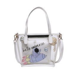 Customized printing PVC women tote bag fashion designer clear Ita bag hand bag for women