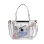 Customized printing PVC women tote bag fashion designer clear Ita bag hand bag for women