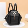 2023 PU New Fashion Mini Bag Women's Korean Heart Tassel Bucket Bag  Designer Handbag Wholesale