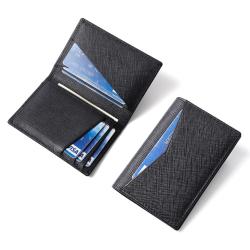 Wholesale Factory Bifold Card Holder Pu Leather Rfid Card Holder Business Thin Id Card Holder
