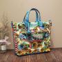 Latest Design ladies bag colorful printing handbag for eye-catching designer bag for women quality factory direct sales 33 cm