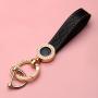 Wholesale OEM Luxury Leather Car Key Holder Ladies Leather Key Organizer Women Rhinestone Keychain Holder