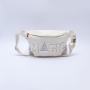 Keymay Embroidery Personalized Chenille Patches Outdoor Sports Waterproof Nylon Black Fanny Packs Waist Pack Pouch Waist Bag