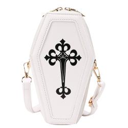 Fashion retro dark character cross coffin female BAG PU inclined span bag
