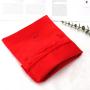 Wholesale Custom Logo Printing Red Satin Hair Bundle Extension Packaging Bag Luxury Soft Drawstring Gift Underwear Silk Pouch
