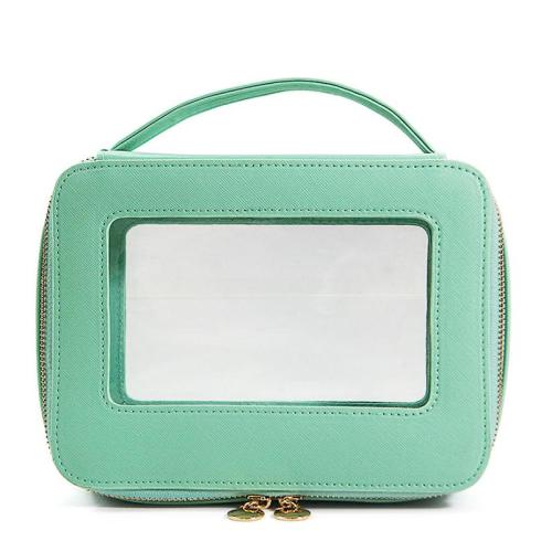 HR170 Women Transparent PVC Makeup Box Solid Color Convenient Makeup Bag Waterproof Household Item Travel Wash Storage Bag