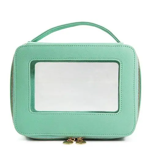 HR170 Women Transparent PVC Makeup Box Solid Color Convenient Makeup Bag Waterproof Household Item Travel Wash Storage Bag