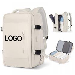 Custom 17 Inch Business Travel Backpack Bag Waterproof Polyester Women Oxford Multi Compartment Girl Laptop Backpack with Logo
