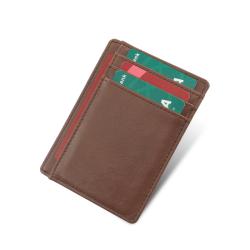 Slim minimalist leather small credit card wallet pu card case wallet thin card holder