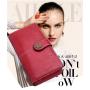 KBW536 New Hollow Coin Purse Female Oil Leather Cell Phone Bag Long Zipper Handbag Fashion Tri-fold Card Bag