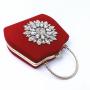 Wholesale Vintage Velour Evening Clutch Bag Sunflower Diamond Ladies Party Evening Bag 2024