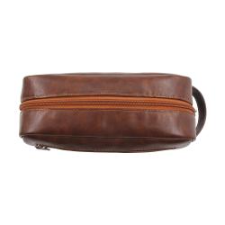 Wholesale Leather Cosmetic Bag Custom Travel Size Makeup Travel Toiletry Vegan Bag