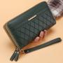 2024 new women's long wallet Korean style simple double zipper coin purse multi-card wallet card bag clutch wallets