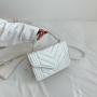 2023 Checkerboard Small Fabric PU Leather Flap Crossbody Bags for Women Fashion Handbags Lady Shoulder Bags