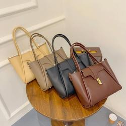 2021 New French Retro Fashion Single Shoulder Women's Bag Soft Leather Large Capacity Simple Portable Tote Bag Luxury Handbag