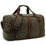 heavy duty Large Canvas weekender duffle bag with Shoe Compartment Gym Travel Genuine leather sports fitness bag storage bag men