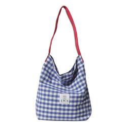 ZWY098 Wholesale Fashion Checkered Women Shoulder Bag Summer New Shopping Travel Camping Tote Bag Daily Lightweight Canvas Bag