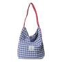 ZWY098 Wholesale Fashion Checkered Women Shoulder Bag Summer New Shopping Travel Camping Tote Bag Daily Lightweight Canvas Bag