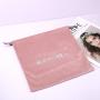 Super Soft Pink Velvet Promotion Shopping Bag Custom Logo Printing Velvet Dust Bag Gift Packaging Flannel Pouch