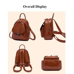 Fashion Handmade New Real Leather Backpack Retro Genuine Natural Cowhide Leather Vintage backpack Casual Work Laptop Bags